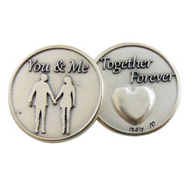 Westman Works Love Tokens 1 1/4 Inch Metal Pocket Pieces (Together Forever)