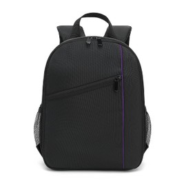 Mochila de hombro para cámara digital DSLR impermeable, para senderismo, viajes, color morado, Morado, Moda