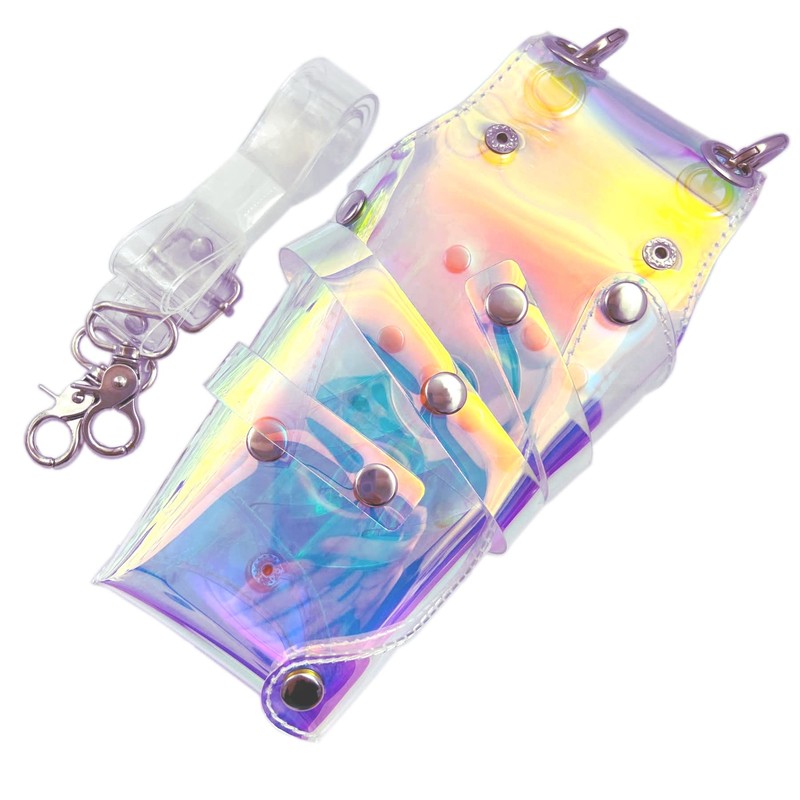 GLASS FROG Glossy Mermaid Sparkle Scissor Case, 7 Inserts, Hairdresser,