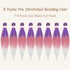 Yebo 26Inch Pre gestreckt Flechten Haar 8Packs Easy Braiding Haar