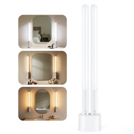 UMIMILE Set of 2 LED Vanity Lights for Mirror, 2600mAh Rechargeable Cordless Makeup Light Bar, 5 Colors & Dimmable Stick on Wall Light with Magnetic Base, Shadow-Free Bathroom Vanity Lighting Fixtures