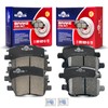 YXPCARS Ceramic Disc Brake Pads Set Front and Rear Replacement