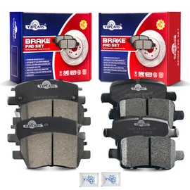 YXPCARS Ceramic Disc Brake Pads Set Front and Rear Replacement for Chevry Bolt EUV 2022 LT/Bolt EV 2017 2018 2019 2020 2021 2022 2023/ Cruze 2016-2019/ Volt 2016-2019