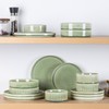 GBHOME Stoneware Dinnerware Sets for 4,Round Reactive Glaze Ceramic Plates