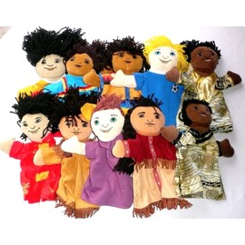BRAND NEW WORLD PMC81 PUPPET COLLECTION Multi-Cultural 10 Piece Set BNW NEW