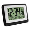 La Crosse Technology W88631 Digital Atomic Black Wall Clock with