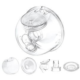 1 Pack Milk Collection Cup Set with 24 mm Flange, Only Compatible with Momcozy S12 Pro/S9 Pro Breast Pump, Not for S9/S12, S12 Pro/S9 Pro Portable Breast Pump, Replacement Parts with 24 mm Flange