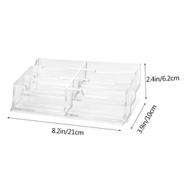 GANAZONO Acrylic Business Card Holder Transparent Slot Organizer for Office School Desktop Supplies Table Storage Box for Easy Access to Cards Stationery
