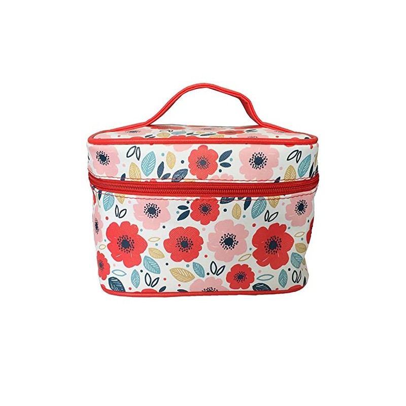 Puckator Poppy Fields Zippered Cosmetic Bag with Handle Toiletry Travel