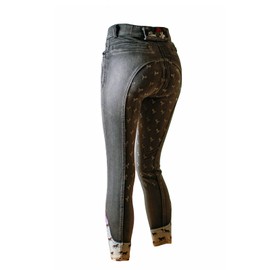 Anni Lyn Sportswear Women's Spirited F/S Denim Breech (28, Stonewash Black)