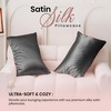 Moonlight Bedding Charcoal Satin Pillowcases 2 Pack – Soft &