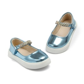 THEE BRON Toddler Shoes Girls Glitter Fashion Sneakers Sparkly Sequin Casual Shoes(AS402 Toddler,Blue/6M)