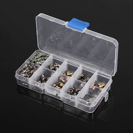 Car Valve Cores, Fydun 102 Pieces Air Conditioning Valve Core Accessories Assortment A/C R134a / R12 Tool Set for Cold Tyre Valve Cores