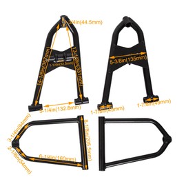 KUAFU A-Arms Adjustable Extended +2 +1 Compatible with 1987-2006 Yamaha Banshee 350 YFZ350 Arms Extensions Suspension Black