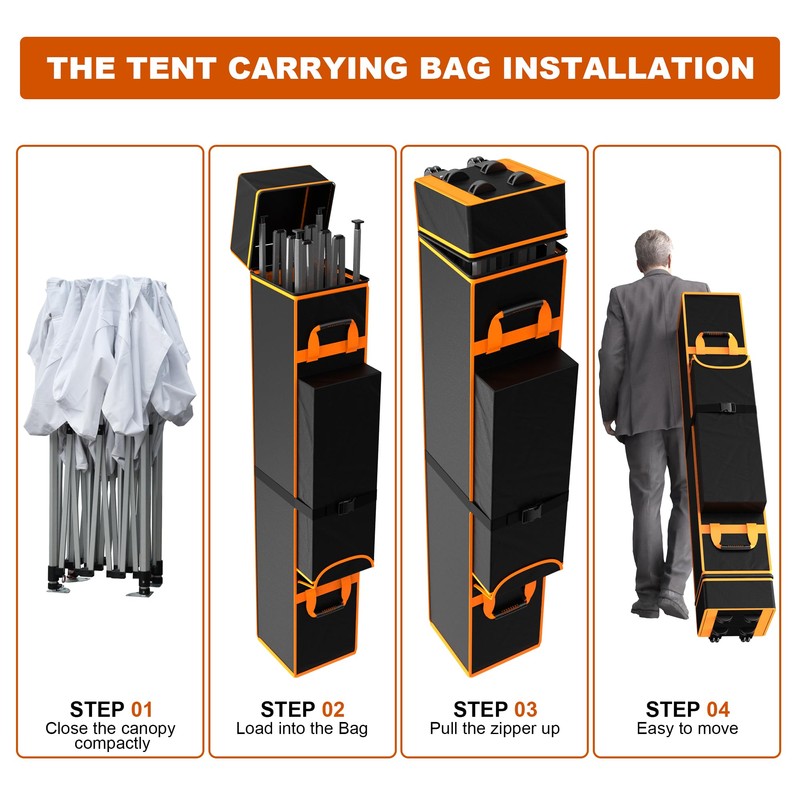 10 x 10 x 62 inch Canopy Tent Storage Bag