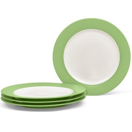 Noritake Colorwave Apple Dinner Plate, Rim, 11", Set of 4 in Apple/Green