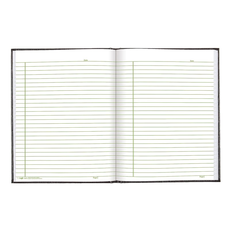 Blueline EcoLogix Notebook, 150 Pages, Black, 9-1/4-Inch x 7-1/4-Inch (A7E.BLK)