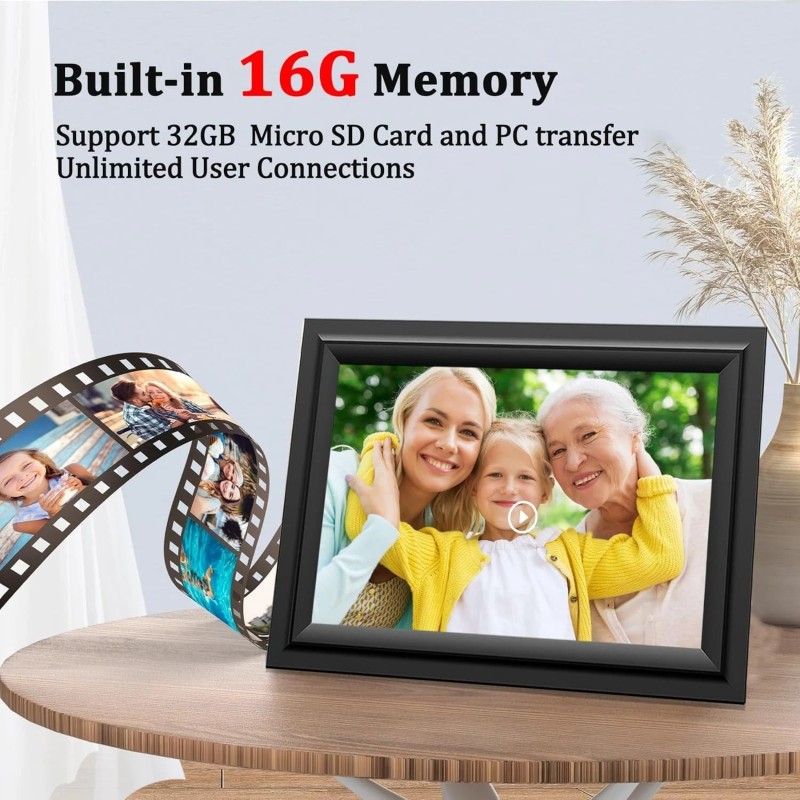 SAMMIX Digital Picture Frame 10.1 Inch WiFi Digital Photo Frame