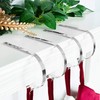 LUBOTS (Set of 4 Metal Christmas Stocking Holder Hooks Fireplace