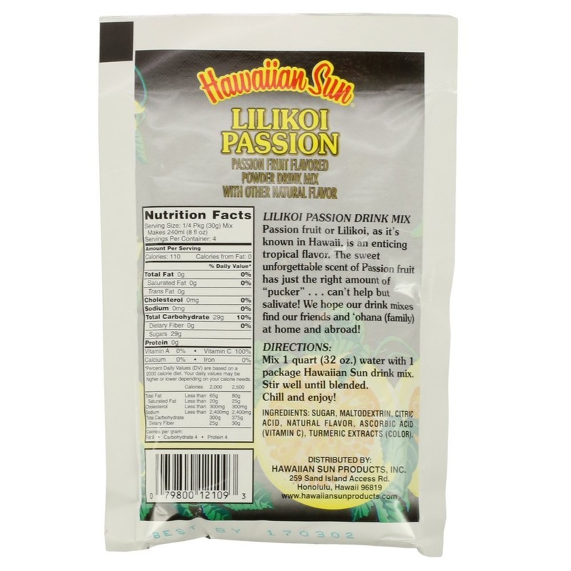 Hawaiian Sun Lilikoi Passion Powdered Drink, 4.16-Ounce