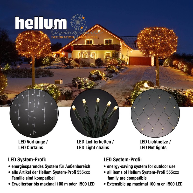 hellum 555127 Connection Cable for Extendible System Professional Fairy Lights