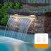 23.6"*4.7"*3.2" Stainless Steel Waterfall Fountain for Pools, Illuminated Water Feature,