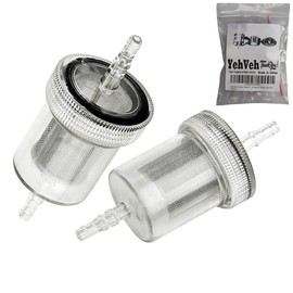 YehVeh 2 Pack Diesel In-Line Fuel Filter Kit Reusing Detachable Washable Stainless Mesh Inline Filters Replacement For 3/16" 5mm Hose Line Webasto Eberspacher Car Parking Air Heater System