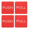 PATIKIL 2Set Push Pull Door Stickers, 3in Push and Pull