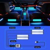 Honalia Interior Car Lights, 4Pcs Car LED Lights with Music