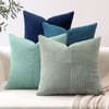 OTOSTAR Set of 4 Blue Decorative Throw Pillow Covers 18x18