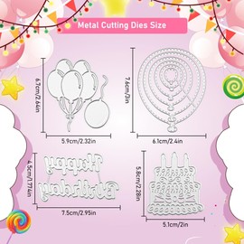Happy Birthday Cutting Dies For Card Making Clearance Metal Dies For Paper Crafting & Card Making Metal Die Cuts Stamp Sets For Card Making Stampin Up Stamps And Dies For Card Making