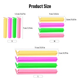 Food Sealing Clips Set of 48 PCS - Small Plastic Bag Clips for Snack Bags, Food Preservation, and Freshness - Durable Sealing Clips in 3 Sizes (2.3 in, 3.5 in, 4.3 in) for Keeping Food Fresh
