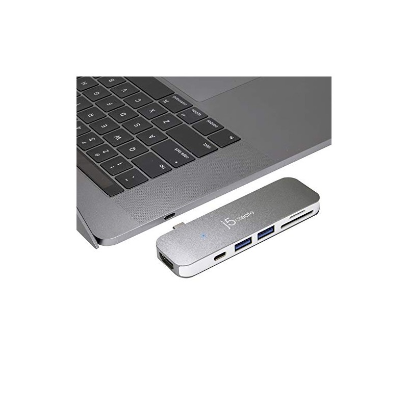 J5 create JCD386 USB Type-C 7-in-1 UltraDrive Mini Dock Power