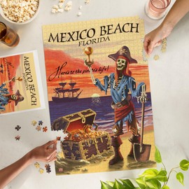 Mexico Beach, Florida, Pirate and Plunder (1000 Piece Puzzle, Challenging Jigsaw Puzzle for Adults, Made in USA)