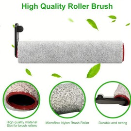 GIB Replacement Parts Roller Brush for DREAME H12 Pro, H12 Dual Wet and Dry Vacuum Cleaner Cordless Vacuum Mop Accessories, 4 Roller Brushes + 4 HEPA Filters + 1 Cleaning Brush