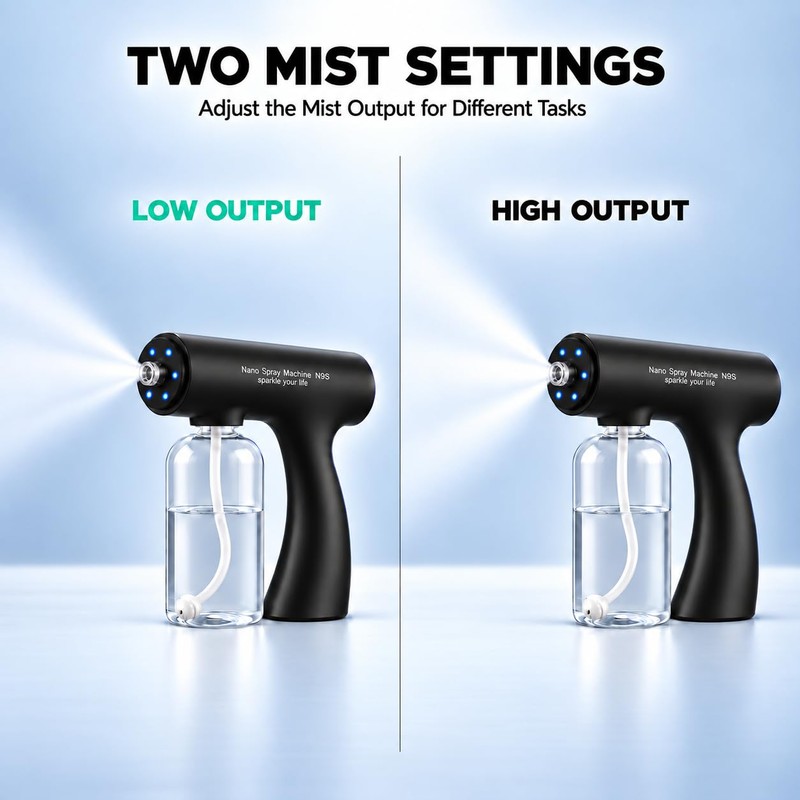 N9S Cordless Nano ULV Atomizer Sprayer, 350ml, Black