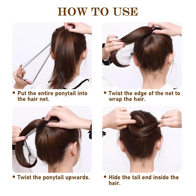 Quacc 20 PCS Bun Hair Nets Women Stretchy Lightweight Elastic