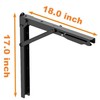 TORACK Heavy-Duty 18 inch Folding Wall Shelf Brackets, Space-Saving Collapsible