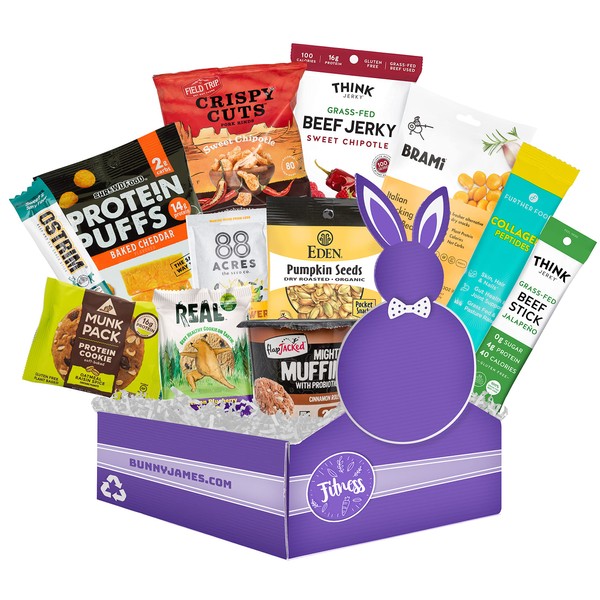 High Protein Sampler Snack Box: Healthy Fitness Gifts, Great Fitness Gifts For Men and Women, Military, Athletes Gift Basket