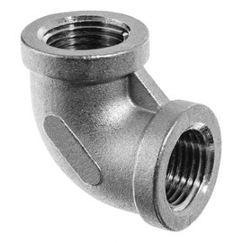 USA SEALING ZUSA-PF-9429 Class 150 Aluminum Pipe Fittings, Elbow 90 Degree Elbow, 2" Pipe Size, NPT Thread Type, 2" NPT Female, 2" NPT Female
