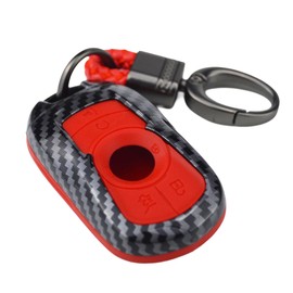 2-Layers Hybrid Carbon Key Fob Cover for Buick Encore Envista Sports Envision Enclave Lacrosse Regal Tourx