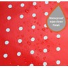 Karina Home Polka Dotty PVC Wipe Clean Tablecloth Vinyl (Red,