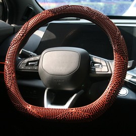 SEGADEN Massage Grip Soft Silicone Car Steering Wheel Cover Universal Anti-Slip Design 13-16 inch Protective Case Brown