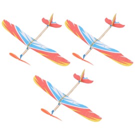 ibasenice Modello di aereo creativo fai da te, 3 pezzi, modello di aereo creativo, delicato design con uccelli, giocattolo educativo con elastico per bambini, ideale come pensierino per