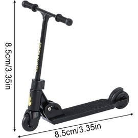 Opemg Black Finger Scooter Mini Two Wheel Finger Sports Skateboard Foldable Simulation Christmas with Removable Wheels Training Interactive Novelty Party Favors