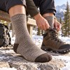 5-Pair Men's Thick Cotton Thermal Hiking Socks, Mid-Calf, US Size
