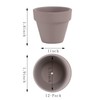 Yishang 1.9 Inch Tiny White Terracotta Pots Pack of 12-Small