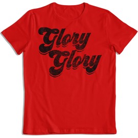 Georgia Fans Bulldog Football Distressed Glory Glory College Football T-Shirt 100% Cotton Classic Fit for Women & Men UGA Apparel Vintage University Shirt Red