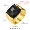 GOLDCHIC JEWELRY Gold Signet Ring with Black Onxy For Men,