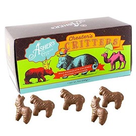 Asher's Chocolate, Chester's Critters, Gourmet Chocolate Covered Animal Crackers, Small Batches of Kosher Chocolate,Family Owned Since 1892 (5oz, Milk Chocolate)